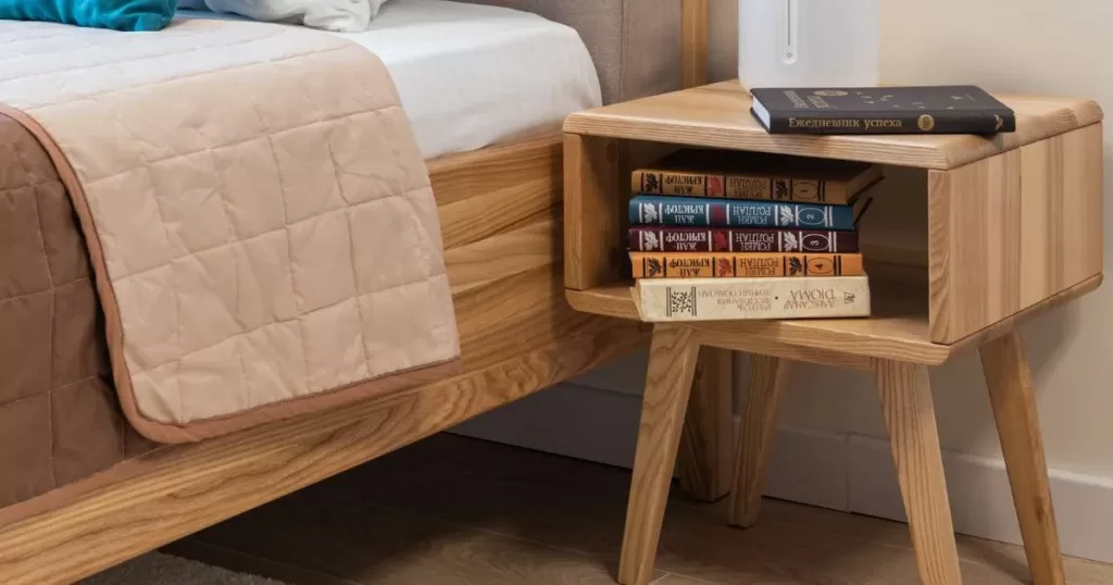 simple Scandinavian bed side table design