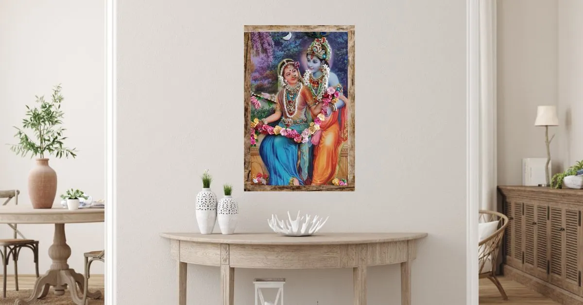 Radha-Krishna M seal wall art