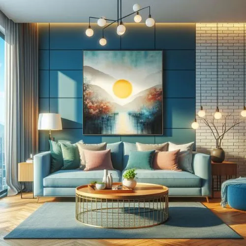 A well-lit cozy room with a lamp, emphasizing the significance of proper lighting in home decor to make dull space look vibrant.