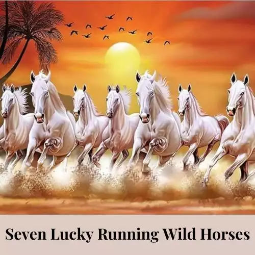 Vastu Paintings of seven running horses