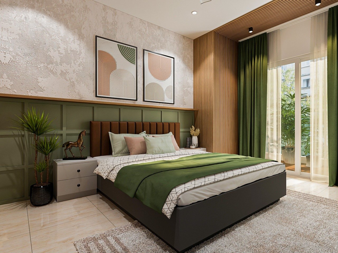 Soft pastel bedroom wall paint colours designed for relaxation with natural lighting.