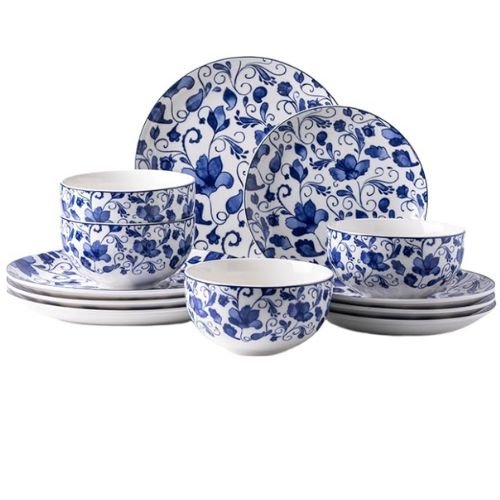 Crack Resistant Blue and White Dinnerware with beautiful designs