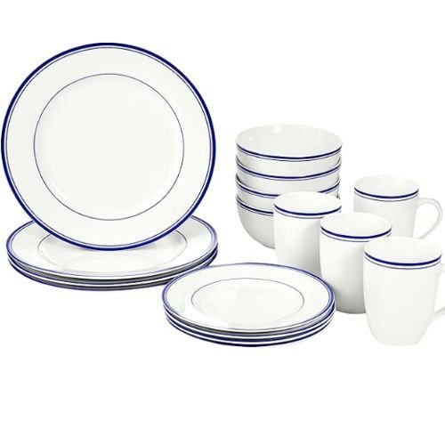Simple yet stylish Blue and White Dinnerware Set
