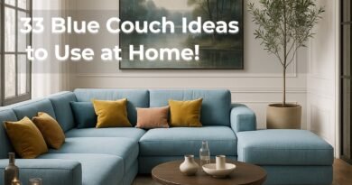 L shaped sectional blue sofa