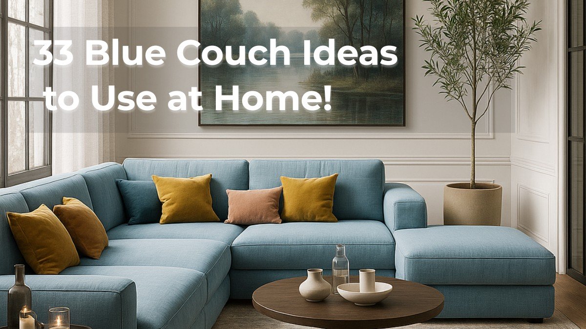 L shaped sectional blue sofa