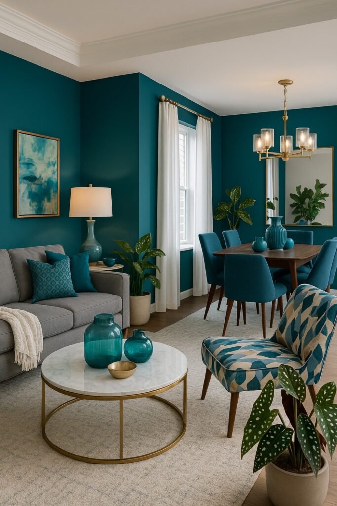 Let the Colors Flow Across Rooms when choosing wall paint colours