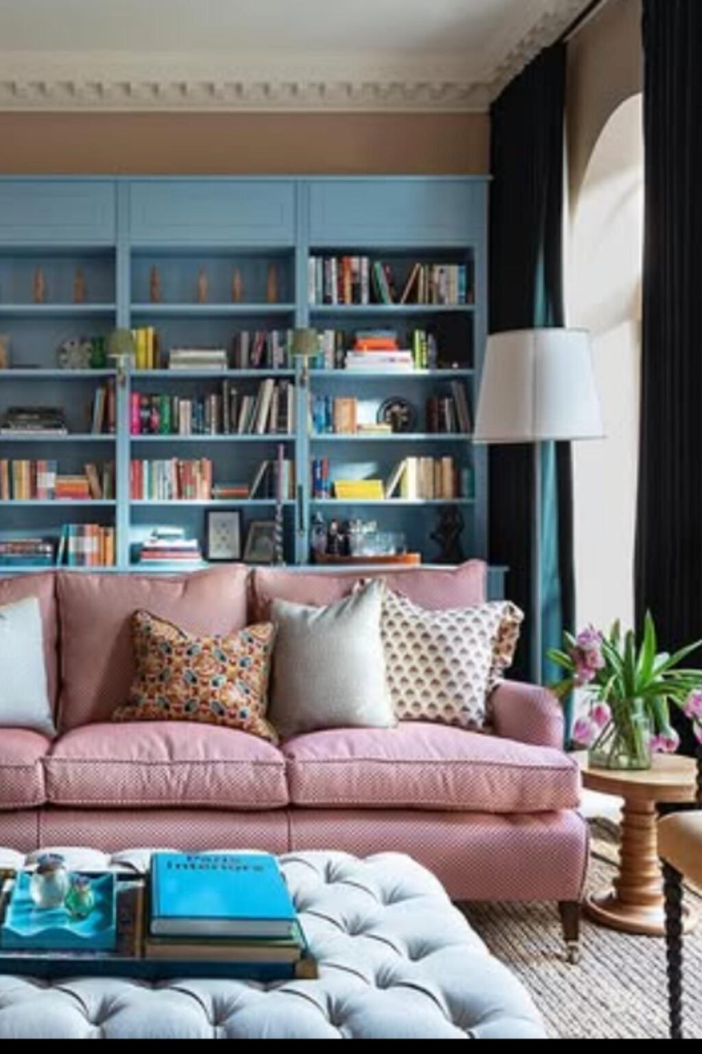 What Colors Go With Light Blue Wall Paint Color in a Living Room | Cozy ...