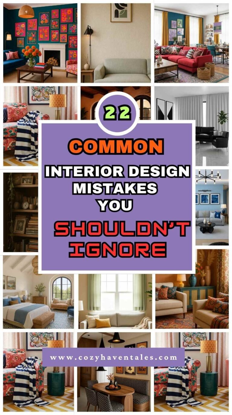 22 Common Interior Design Mistakes to Avoid | Cozy Haven Tales
