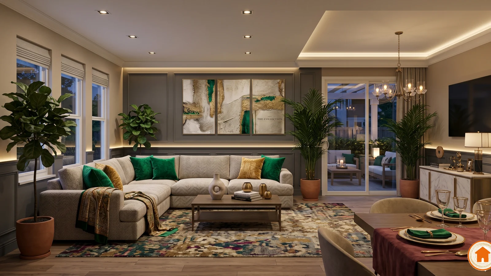 A builder-grade living room transformed to make customised