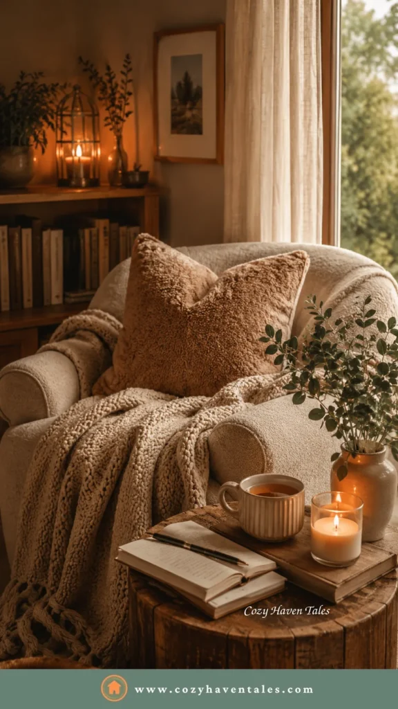 Digital Detox Cozy Corner for Quiet Time