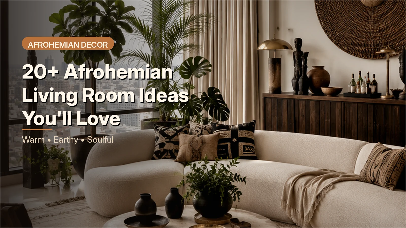 Afrohemian living room ideas
