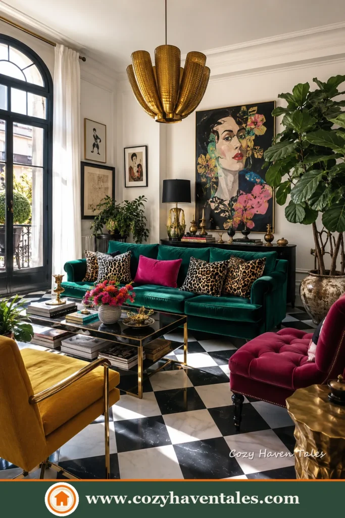 Cozy checkered floor design ideas inspiration.