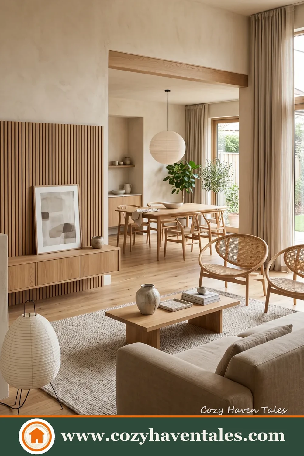Airy interior design idea showing styling details and mood