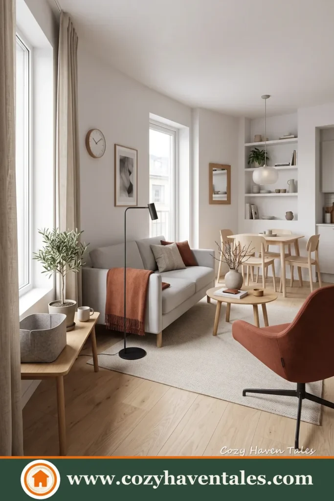 Soft interior design idea showing the seating and layout flow